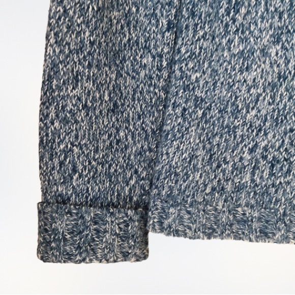 Y2K Jones New York Blue Knitted Collared Jacket With Pockets, Size Medium - Picture 7 of 16